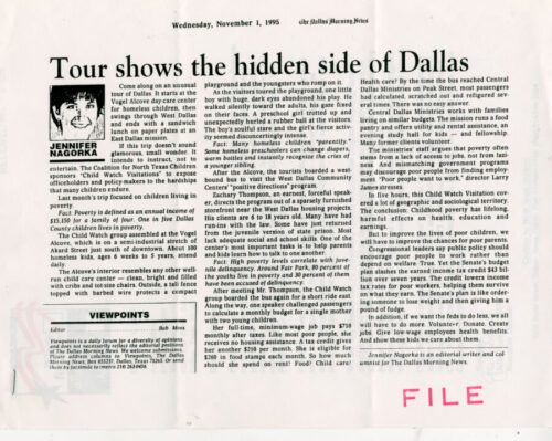 Hidden Side of Dallas Historical article 1995