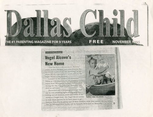 Vogel Alcove's new home Historical article 1995