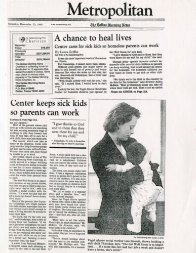 Center keeps sick kids so parents can work Historical article 1995