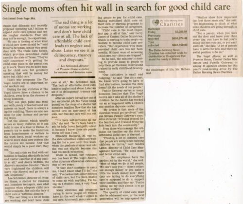 Single moms and child care historical article