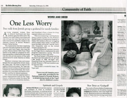 One Less Worry Historical article 1998