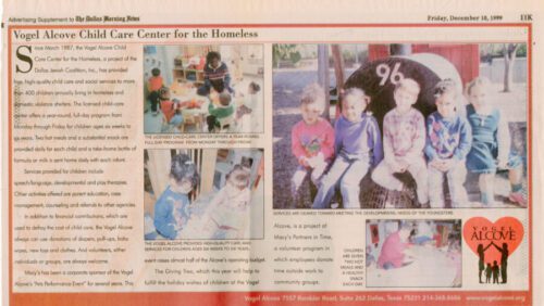 Vogel Alcove Child Care Center historical article DMN 1999