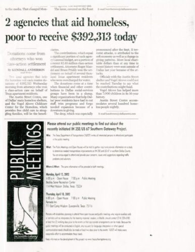 2 agecies that aid homeless receive $392,313 today historical article