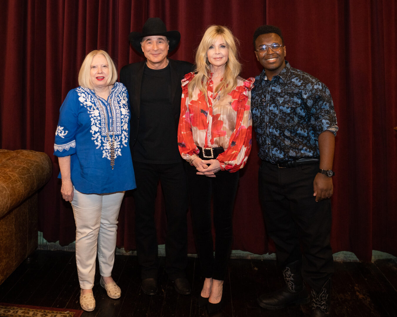 Photo of Vogel Alcove CEO Karen Hughes, Clint Black, Lisa Hartman Black and