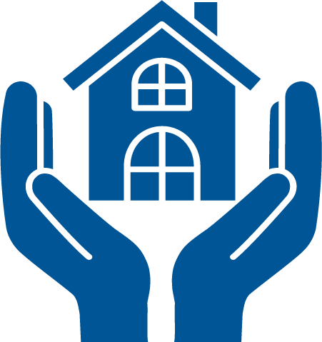 house in hands icon